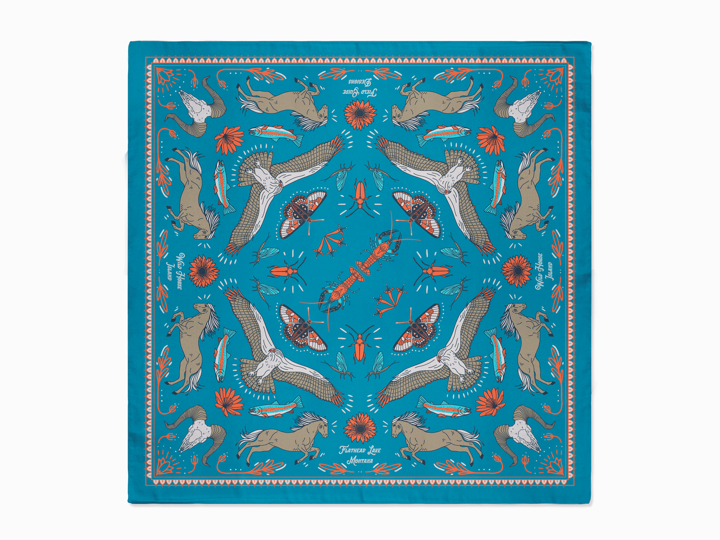 Wild Horse Island, Flathead Lake, Montana Bandana - NEW