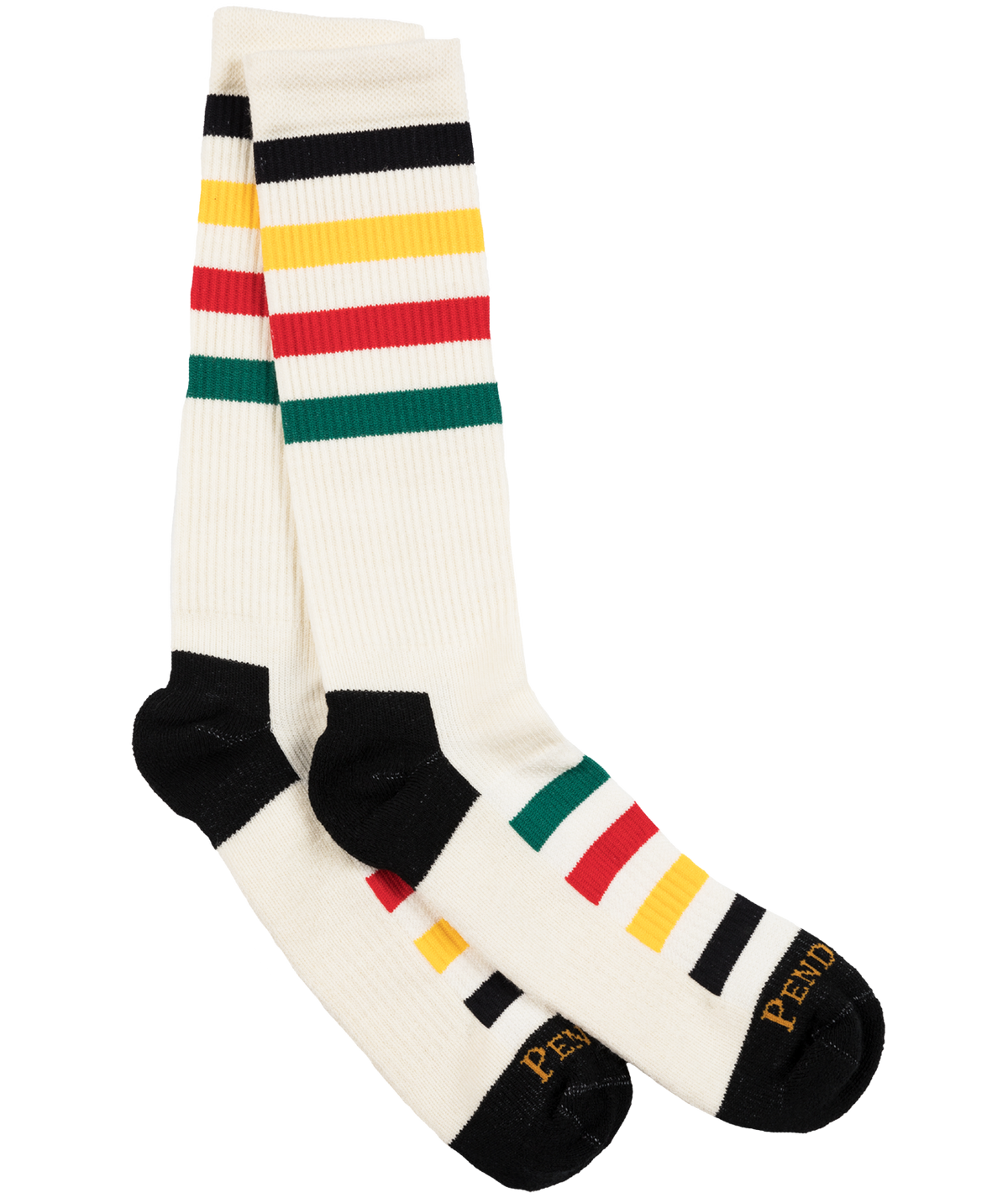 Glacier Stripe Light Compression Merino Wool Crew Sock