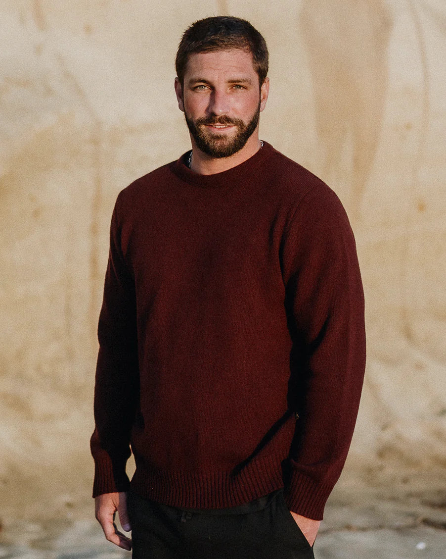 The Cashmino Crewneck - Merlot
