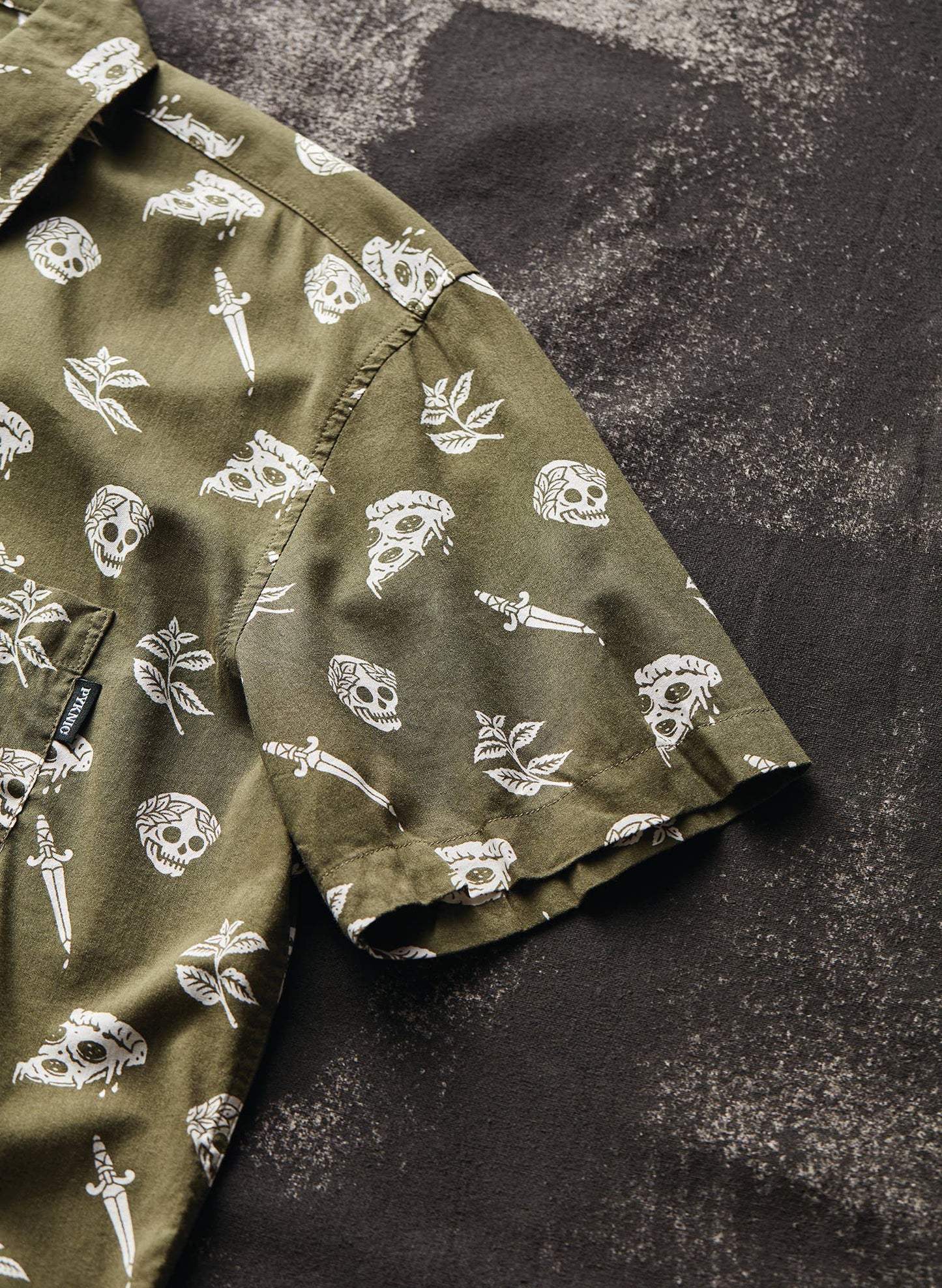 Pizza Slayer Tattoo Flash Mens Womens Casual Button Up Shirt