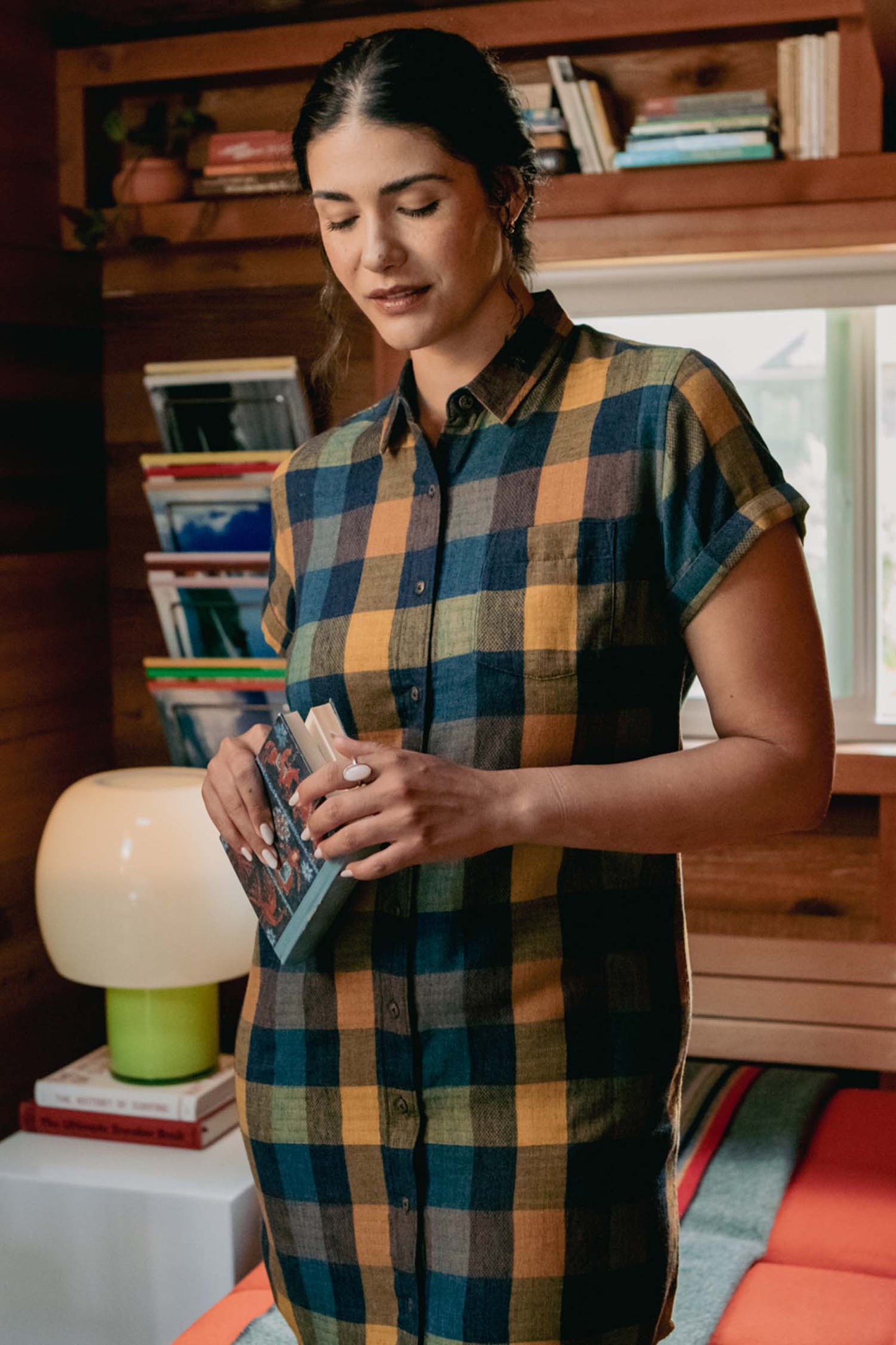 Loren Shirt Dress / Moonbow Plaid