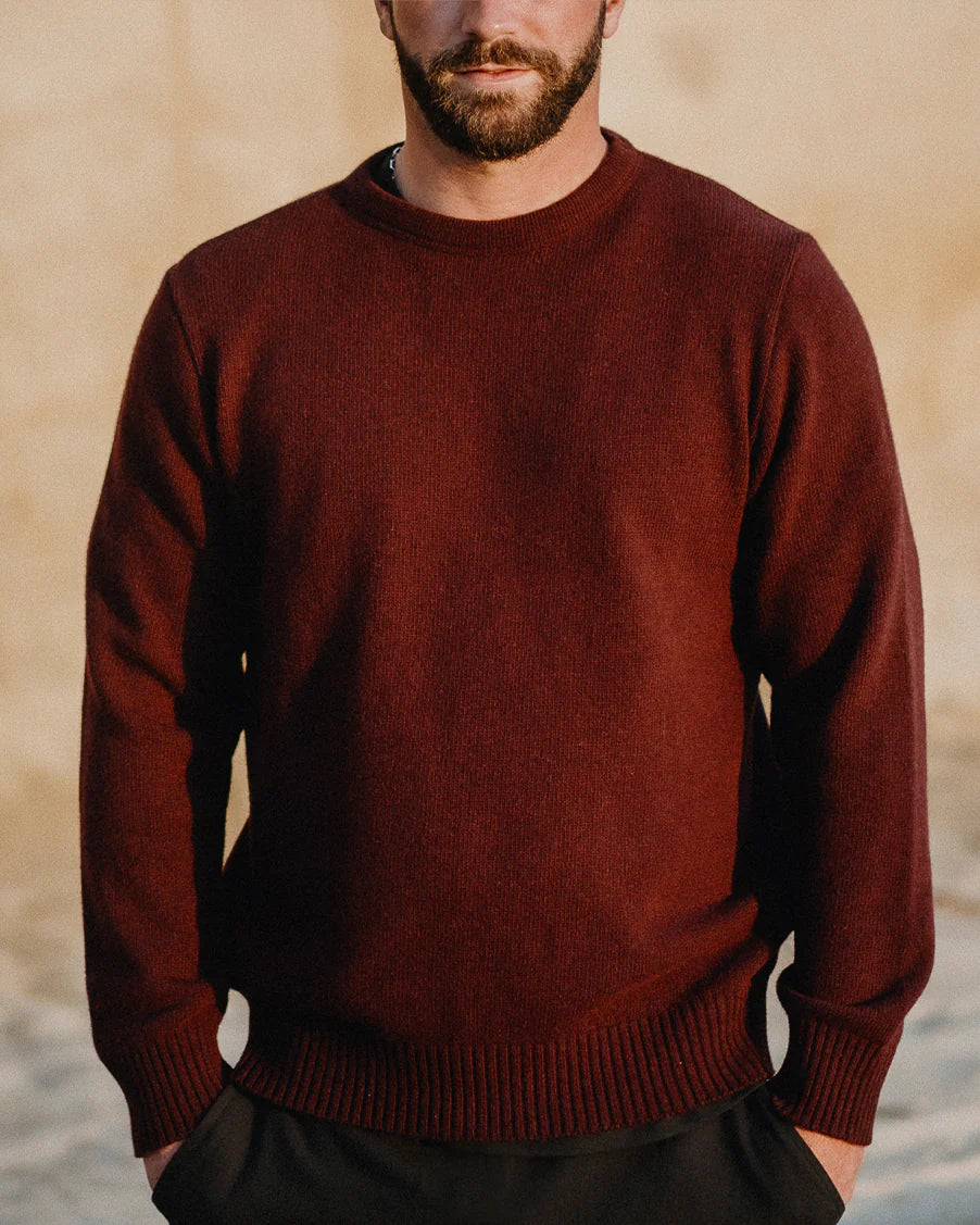 The Cashmino Crewneck - Merlot