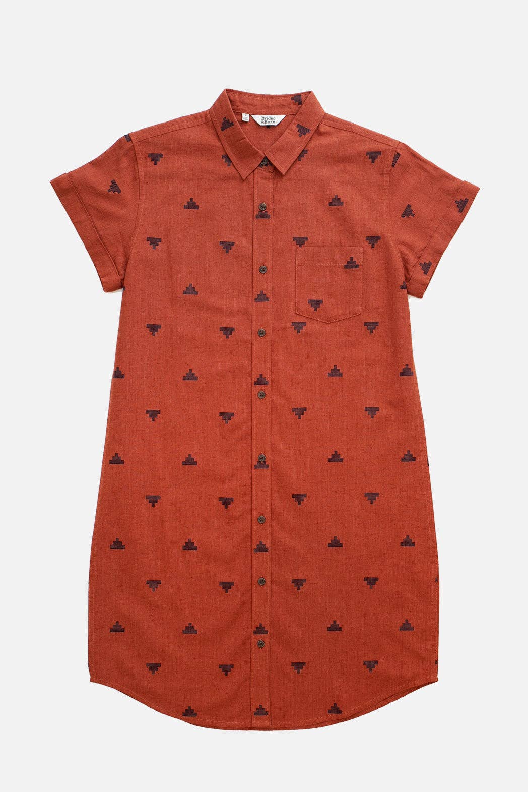 Loren Shirt Dress / Rust Fil-Coupé Pyramids