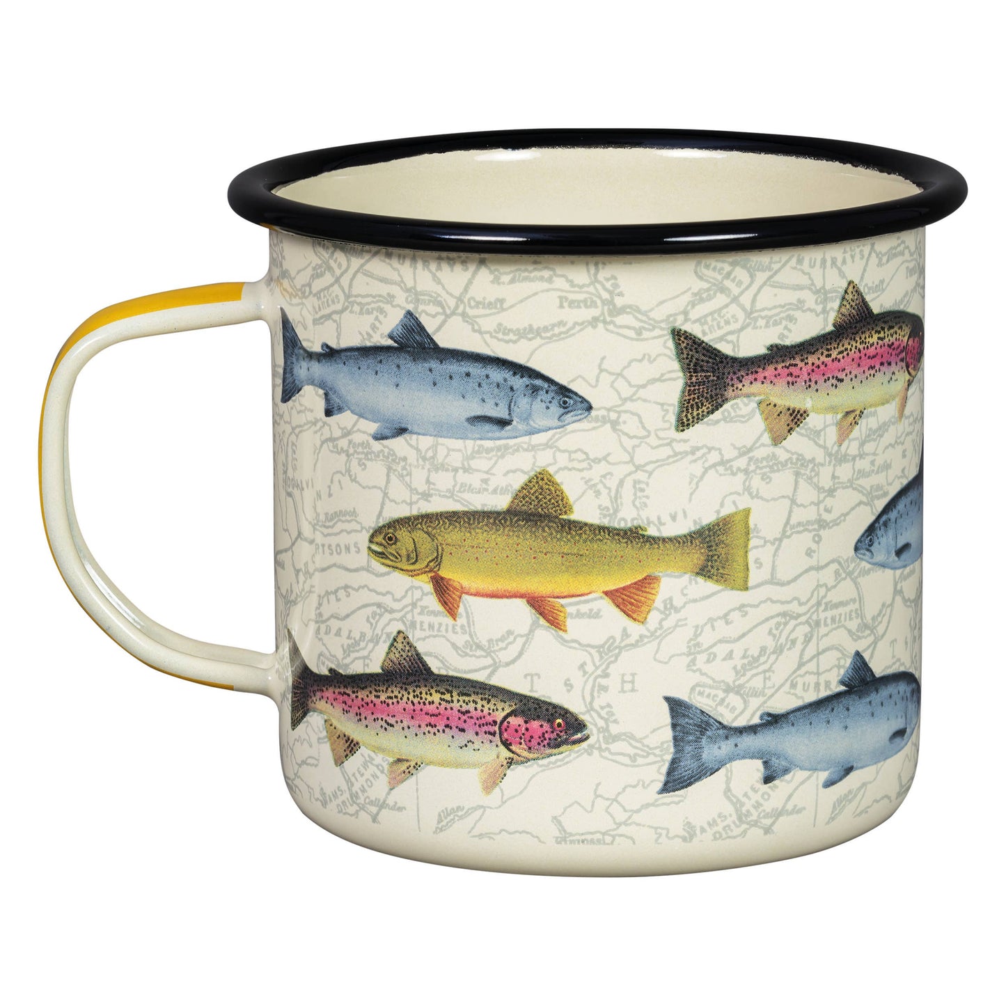 Enamel Mug - Fish, 17oz