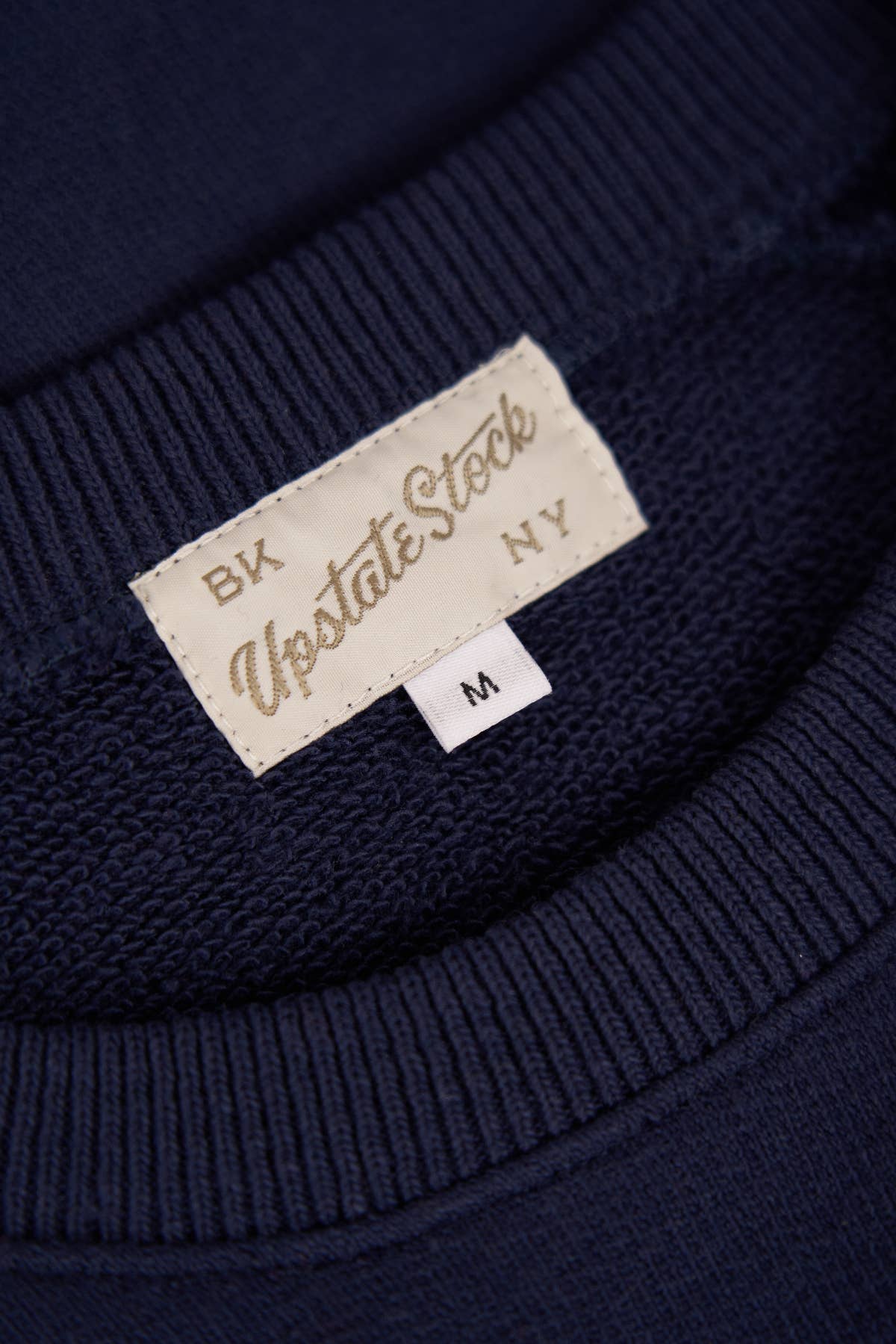 Amagansett Beach Upcycled Terry Cotton Sweater-Navy