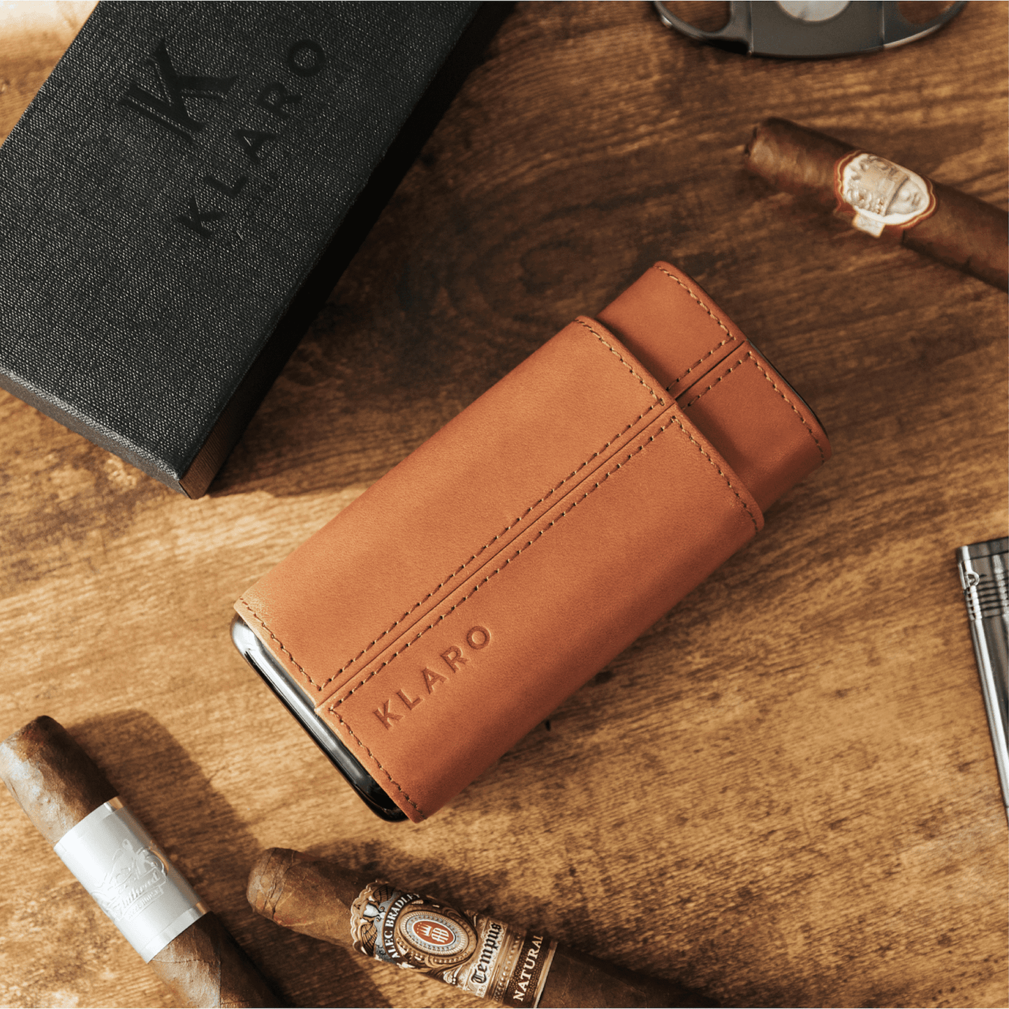 Premium 3 Cigar Travel Case