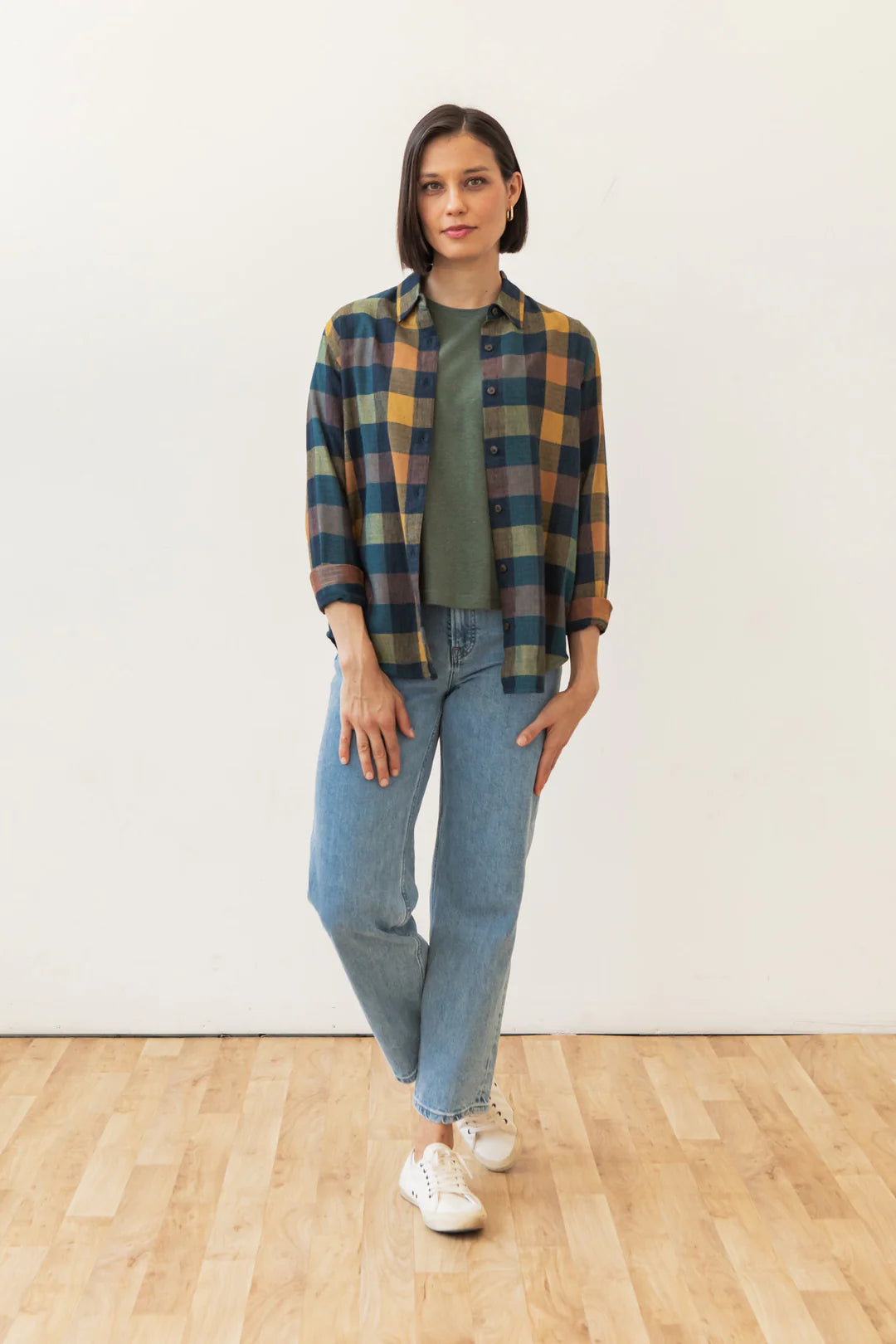 Olivia Slim Shirt / Moonbow Plaid