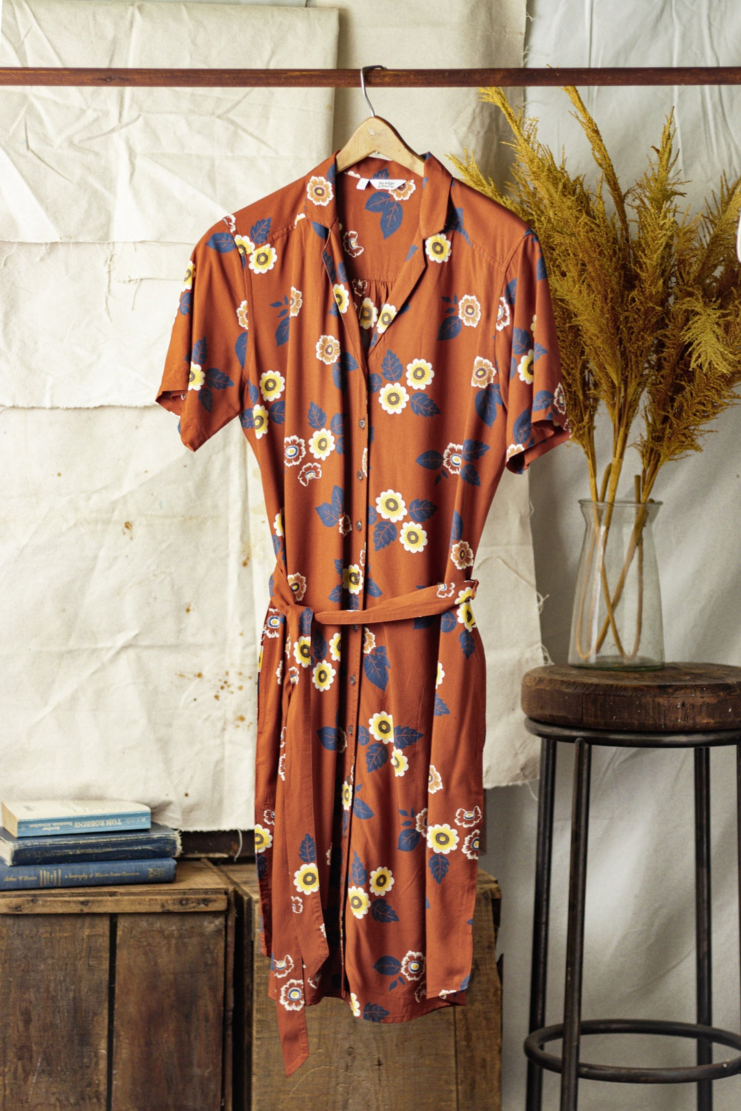 Sofia Shirt Dress / Rose Floral