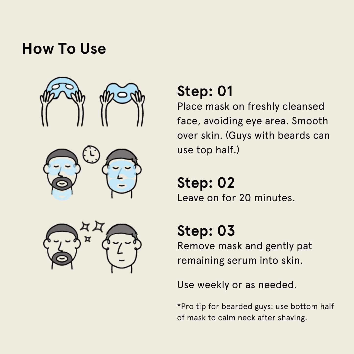 Bro Mask - Hydrogel Sheet Mask (4 Pack)