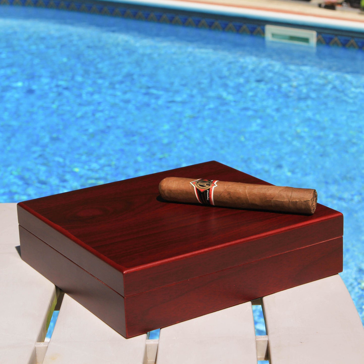 Desktop Analog Cherry Humidor
