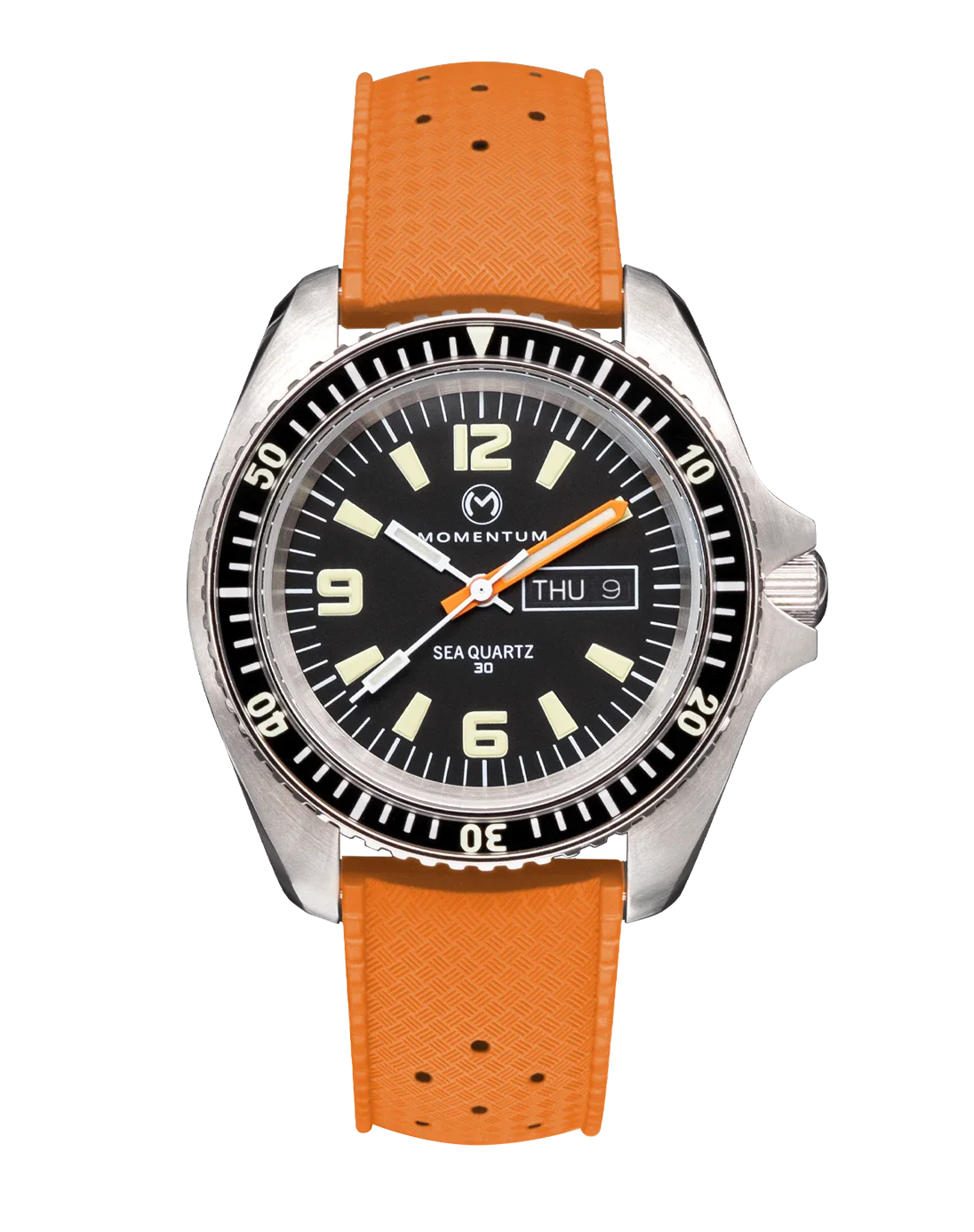 Momentum Sea Quartz 30 Stainless Orange Tropic FKM Rubber