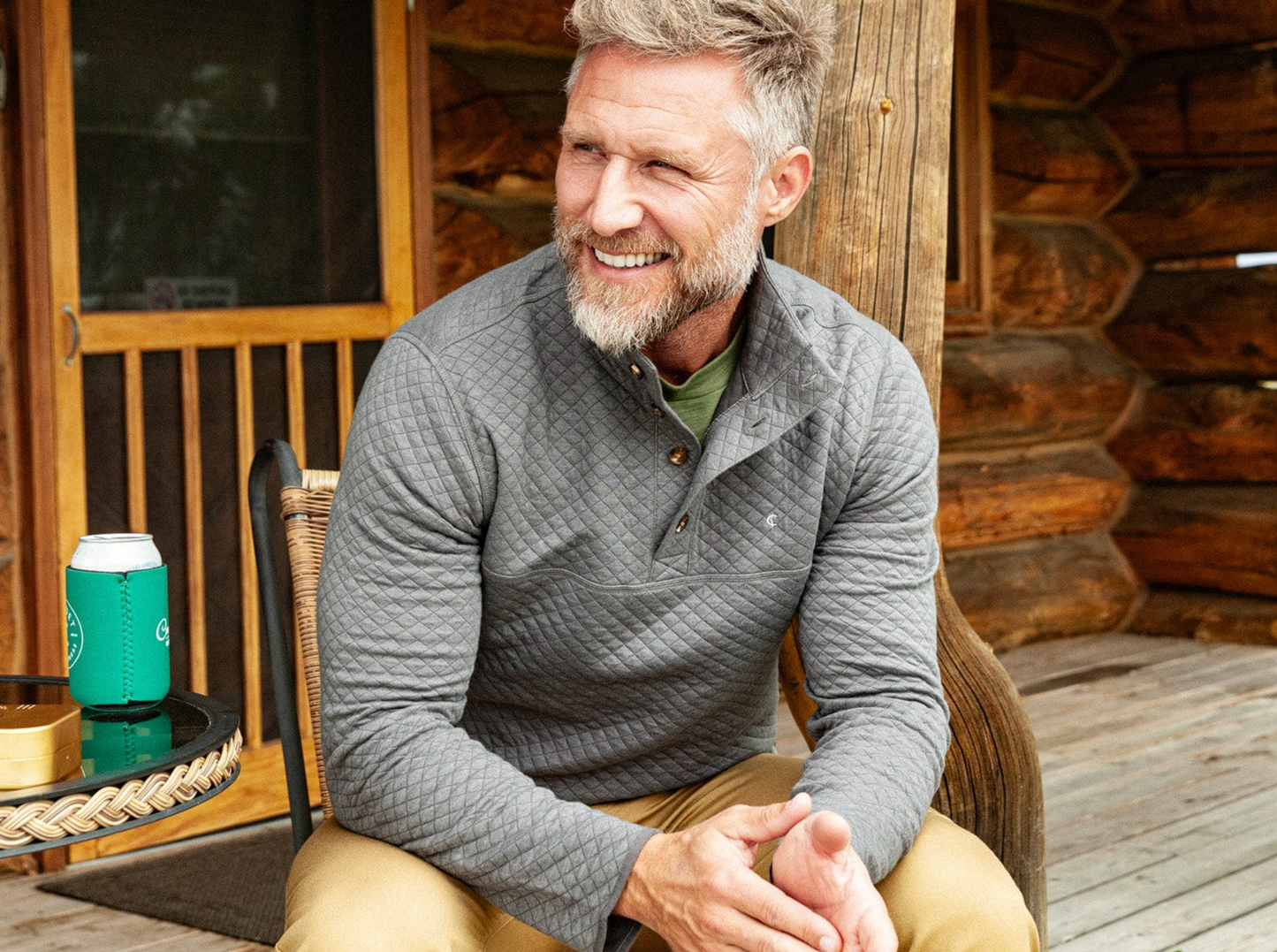 Quilted Pullover - Dark Heather Gray