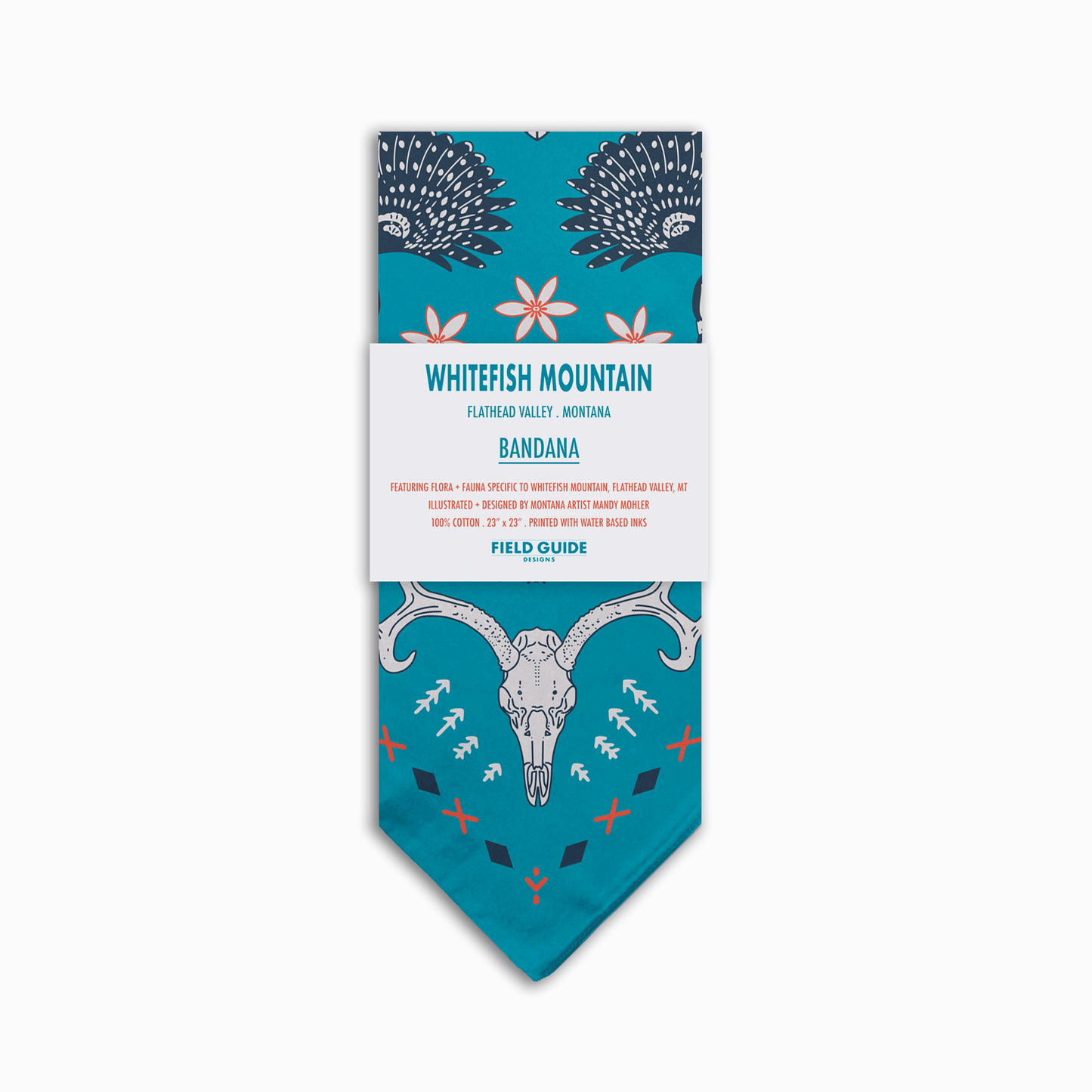 Whitefish Mountain, Flathead Valley, Montana Bandana NEW