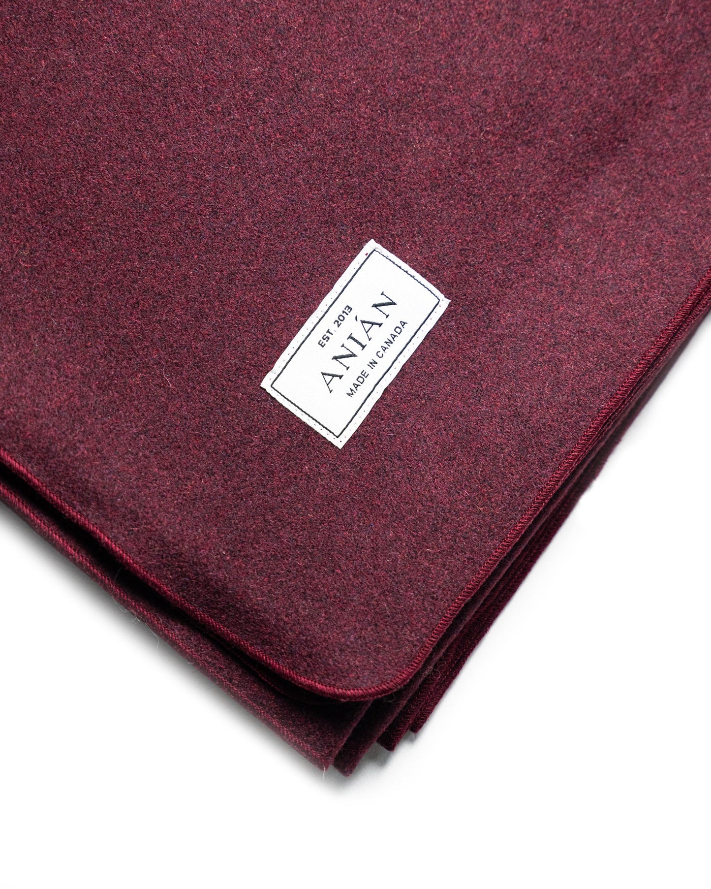 The Melton Wool Blanket - Maroon