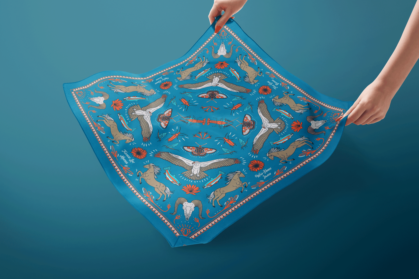 Wild Horse Island, Flathead Lake, Montana Bandana - NEW