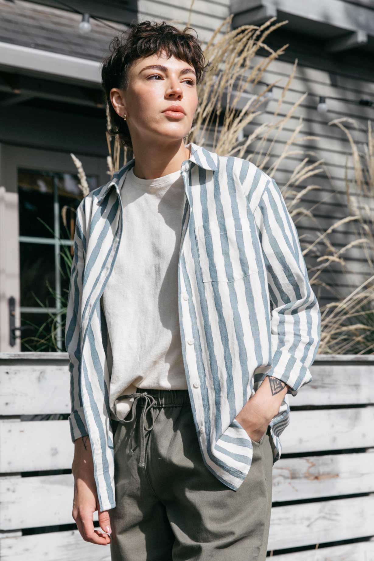 Haley Shirt / Beach Stripe