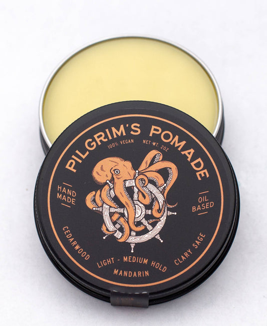 Pilgrim's vegan pomade Clary Sage and Mandarin 2 oz.