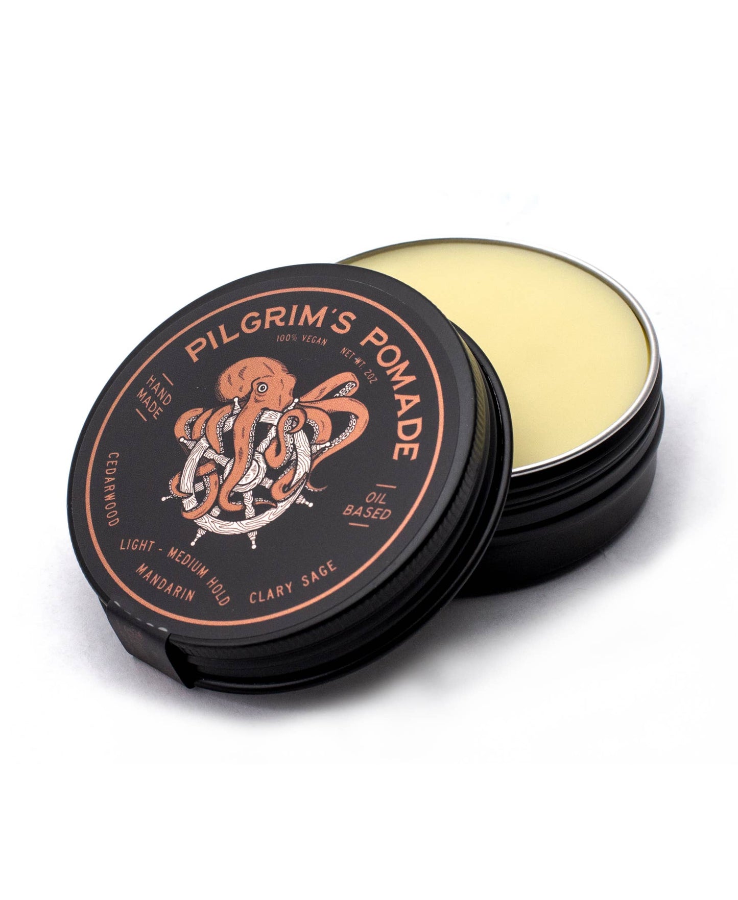 Pilgrim's vegan pomade Clary Sage and Mandarin 2 oz.