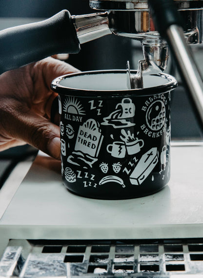 Dead Tired Enamel Coffee Mug
