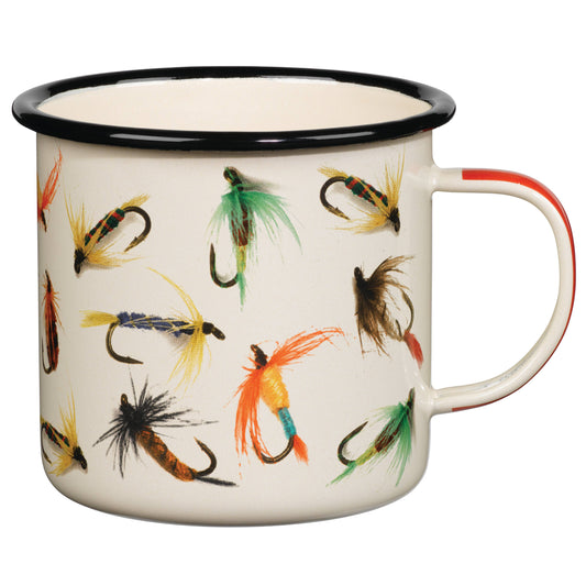 Enamel Mug - Fly Fishing, 17oz