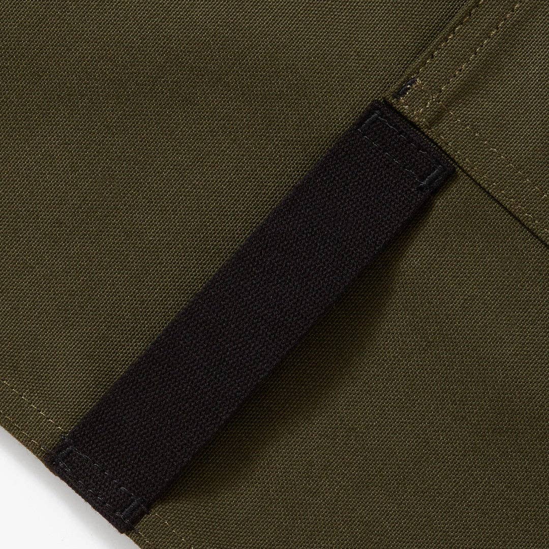 The Essential Kitchen Apron - Olive Green with Black Straps