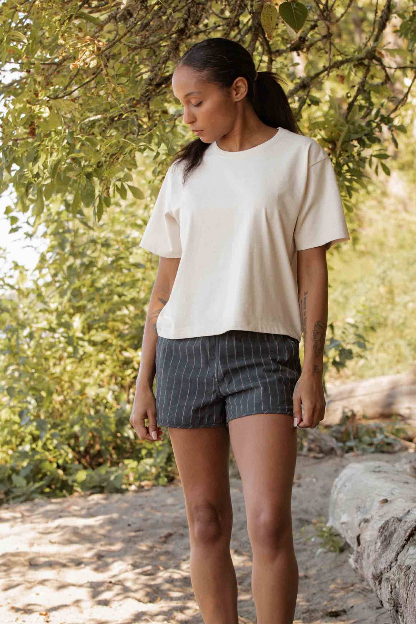 Recycled Boxy Tee / Ivory
