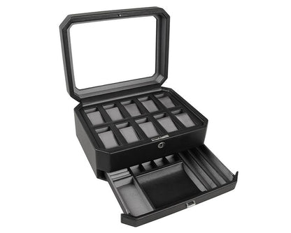 WOLF Windsor 10-Piece Watch Box with Drawer