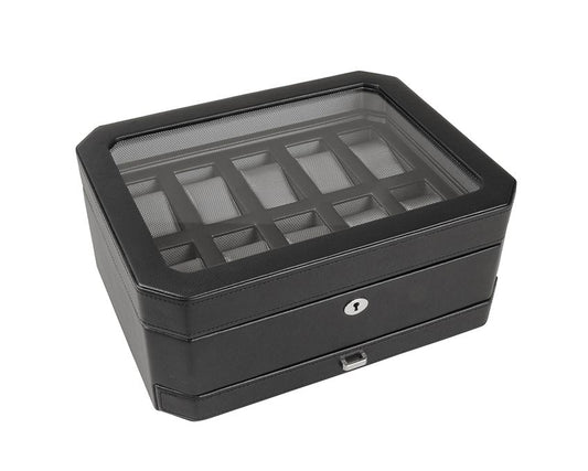 WOLF Windsor 10-Piece Watch Box with Drawer