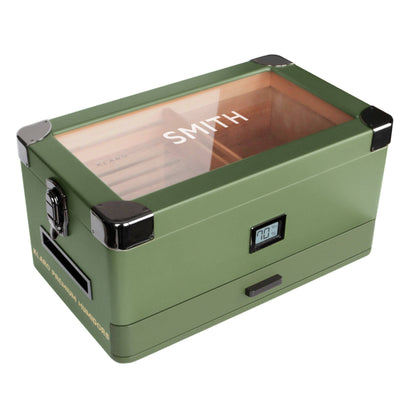 Military Glass Top Humidor