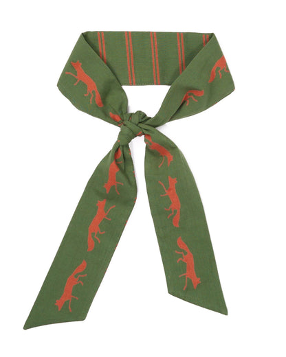 Camile Skinny Scarf Fox Print 36x2