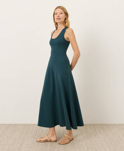 Women's Fit & Flare Open Back Maxi Dress