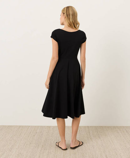 Women's Fit & Flare Ballet Neck Dress