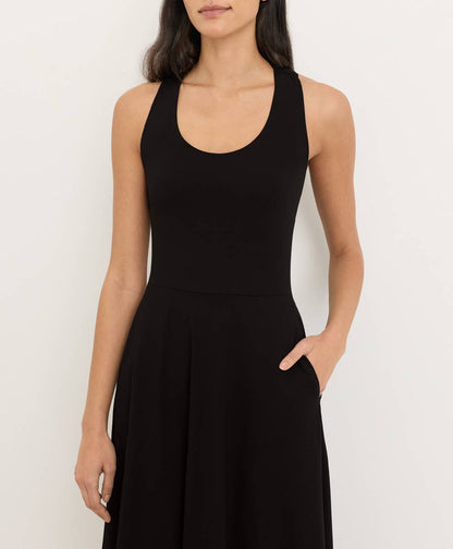 Women's Fit & Flare Open Back Maxi Dress