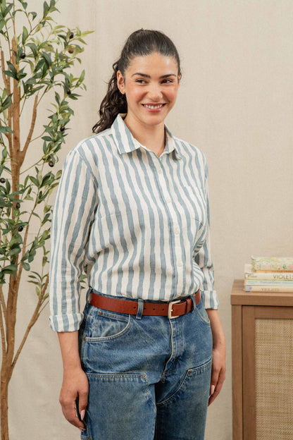 Haley Shirt / Beach Stripe