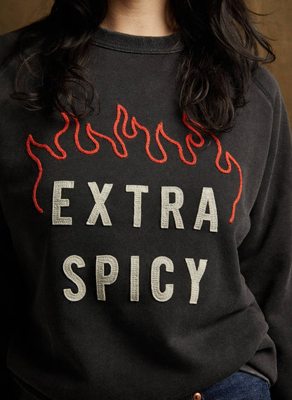 Extra Spicy Chainstitch & Felt Crewneck Sweatshirt