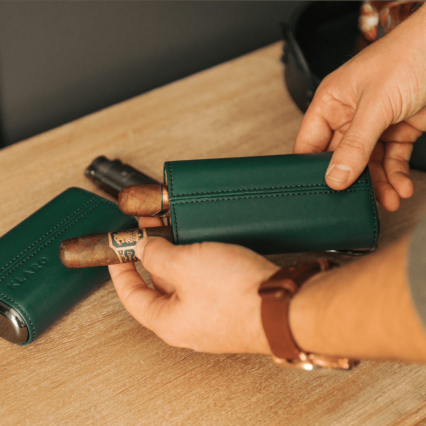 Premium 3 Cigar Travel Case