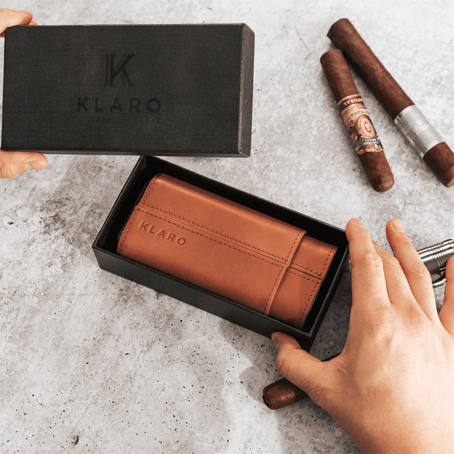 Premium 3 Cigar Travel Case