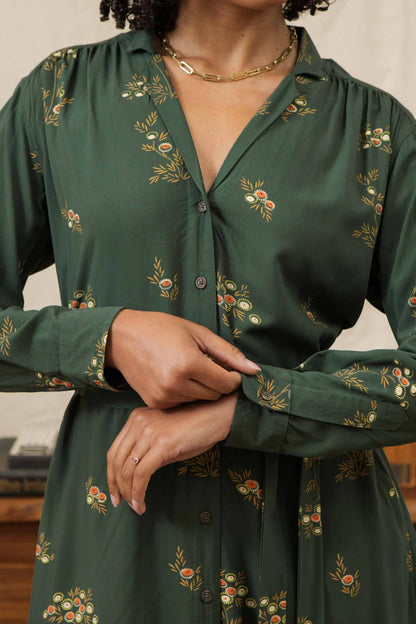 Emery Shirt Dress / Woodland Bloom