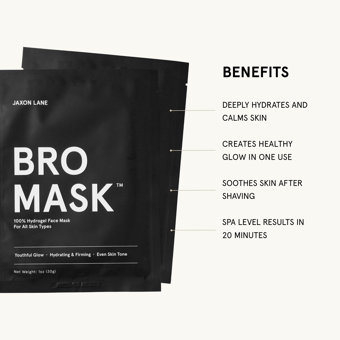 Bro Mask - Hydrogel Sheet Mask (4 Pack)