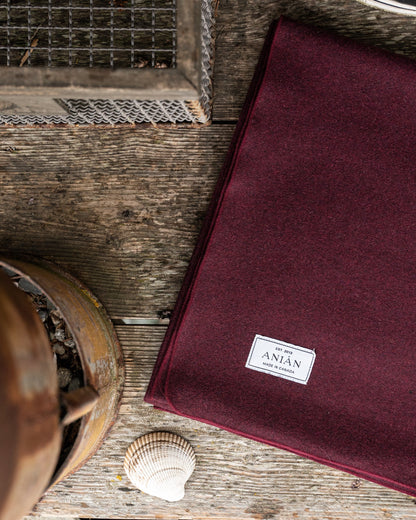 The Melton Wool Blanket - Maroon