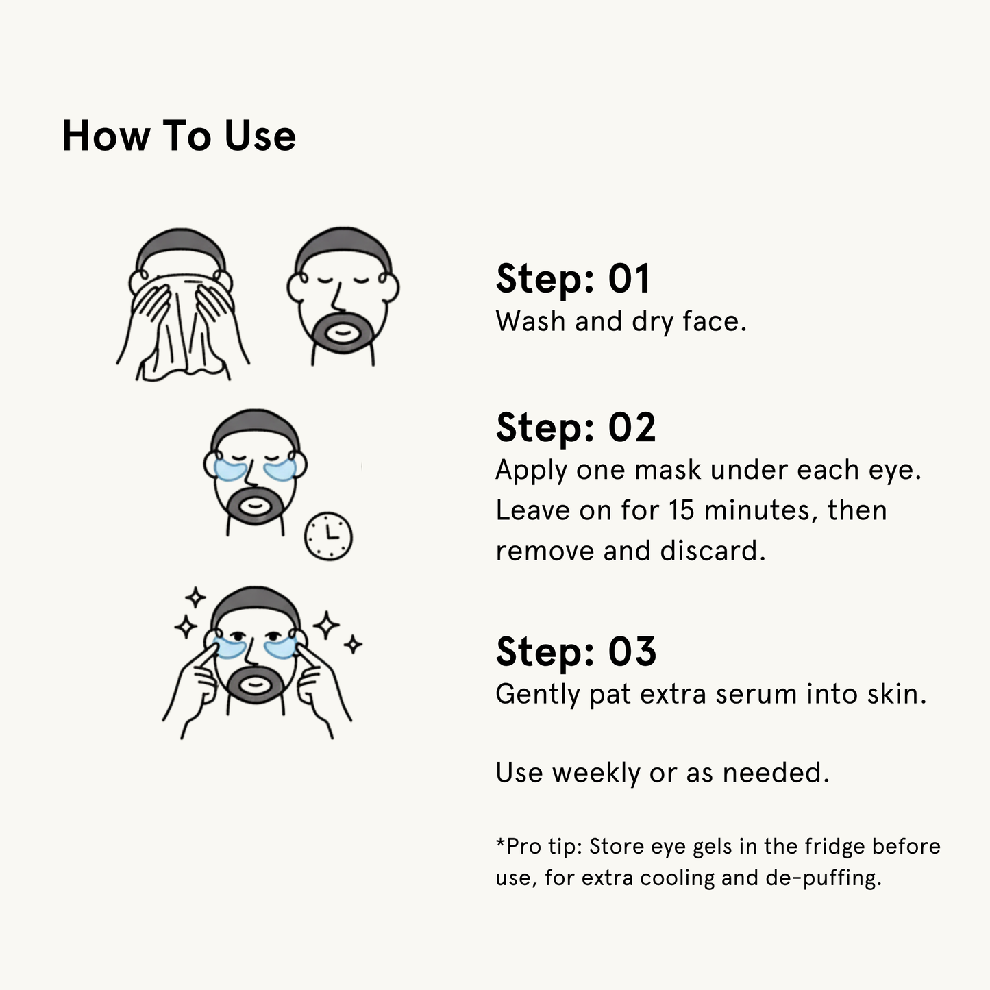 Bro Mask Eye Gels - Cooling Eye Gels (6 Pack)