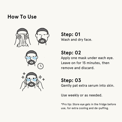 Bro Mask Eye Gels - Cooling Eye Gels (6 Pack)