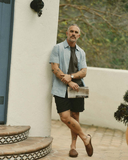The Short Sleeve California in Sky Hemp