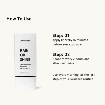 Rain Or Shine - Daily Moisturizing Sunscreen