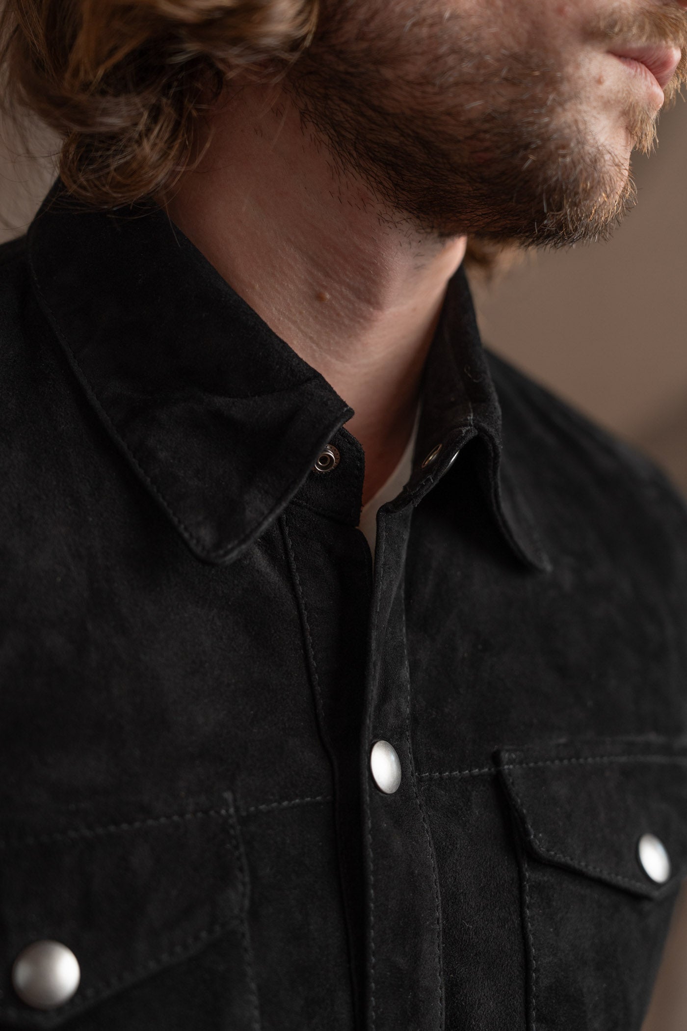 Goat Suede Roughneck Over Shirt