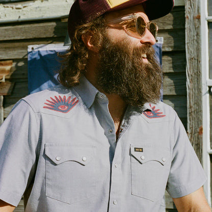 Crosscut Deluxe Snapshirt - Light Grey