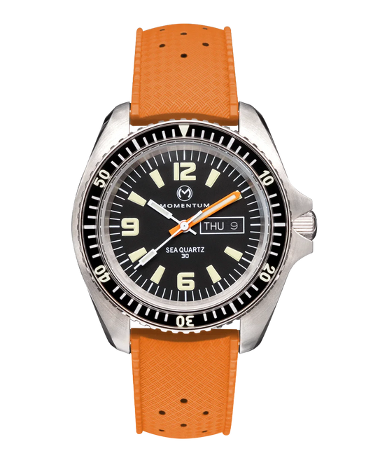 Momentum Sea Quartz 30 Stainless Orange Tropic FKM Rubber