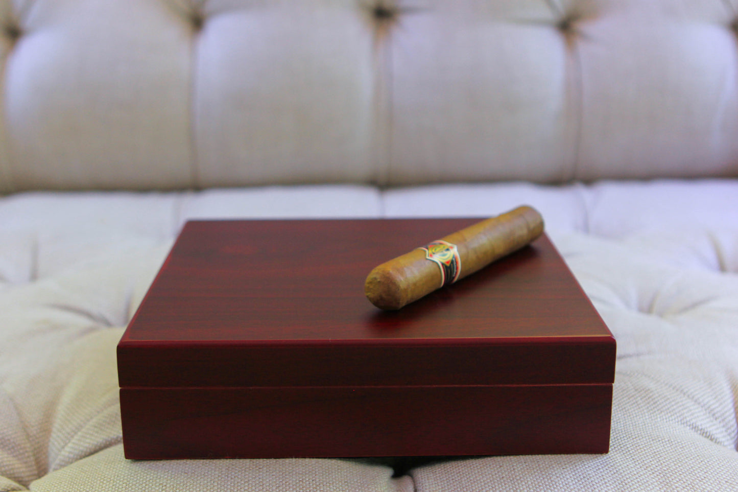 Desktop Analog Cherry Humidor