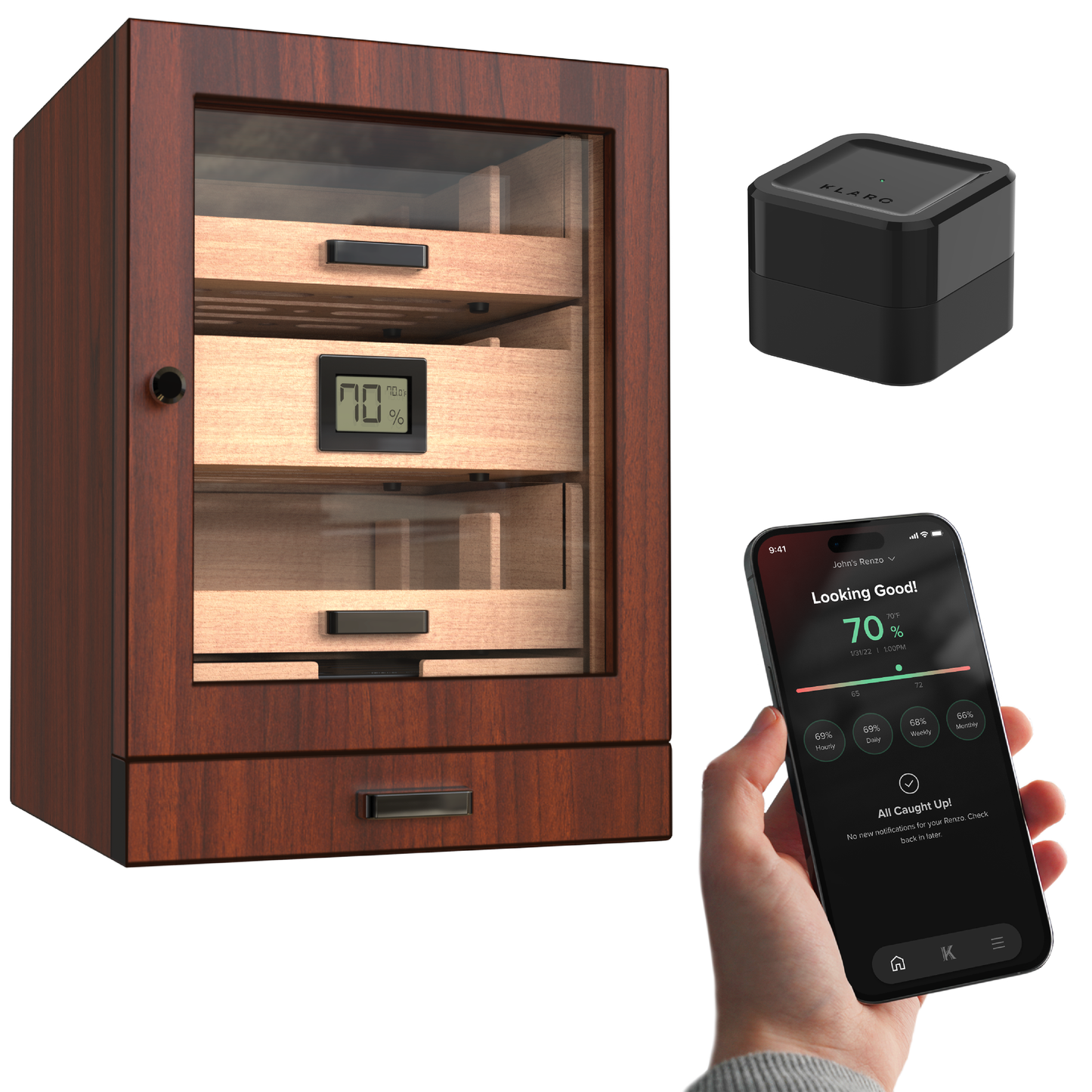 Luca Humidor Cabinet + Smart Valet