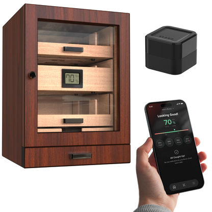Luca Humidor Cabinet + Smart Valet